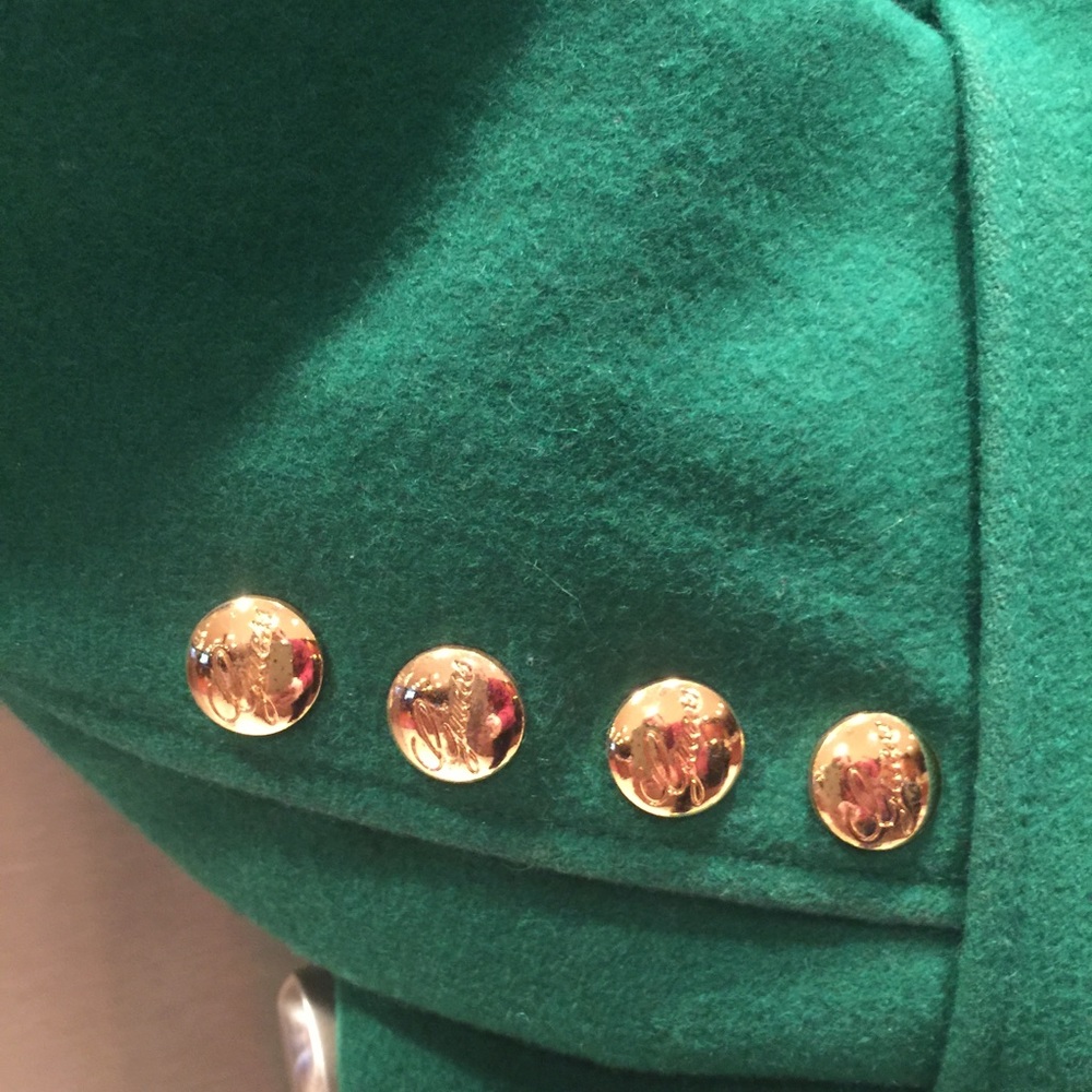 Guess wool blend coat bright green Medium - Picture 2 of 4